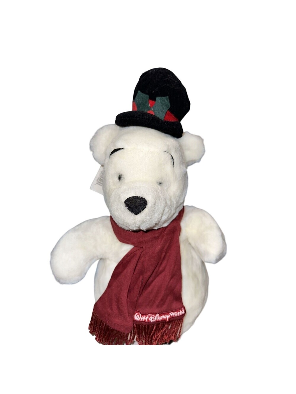 NWT 15" VINTAGE Walt Disney World Snow Winnie The Pooh Plush Christmas Snowman